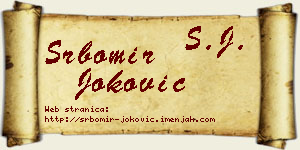 Srbomir Joković vizit kartica